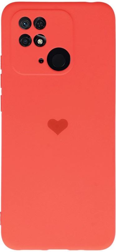 Kryt na mobil Vennus Valentýnské pouzdro Heart pro Xiaomi Redmi 10C - korálové