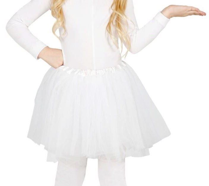 Doplněk ke kostýmu Dětská Bílá Sukně Tutu - 31cm