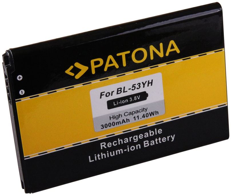 Baterie pro mobilní telefon PATONA pro LG D855 3000mAh 3.8V Li-Ion BL-53YH