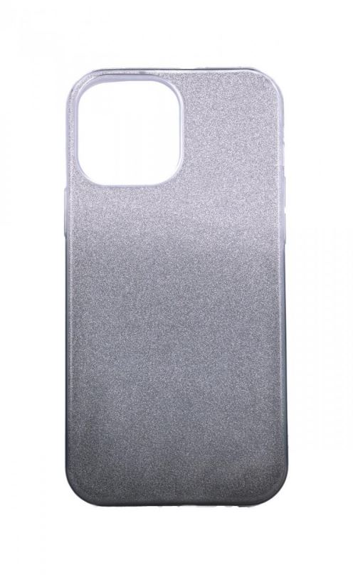 Kryt na mobil TopQ iPhone 13 Pro Max glitter stříbrno-černý 64847