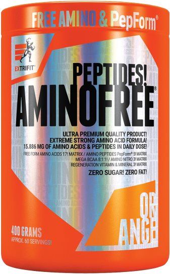 Aminokyseliny Extrifit Aminofree Peptides 400 g orange