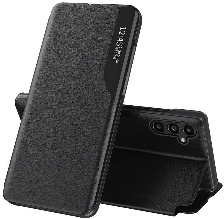 Pouzdro na mobil MG Eco Leather View knížkové pouzdro pro Samsung Galaxy S23, černé