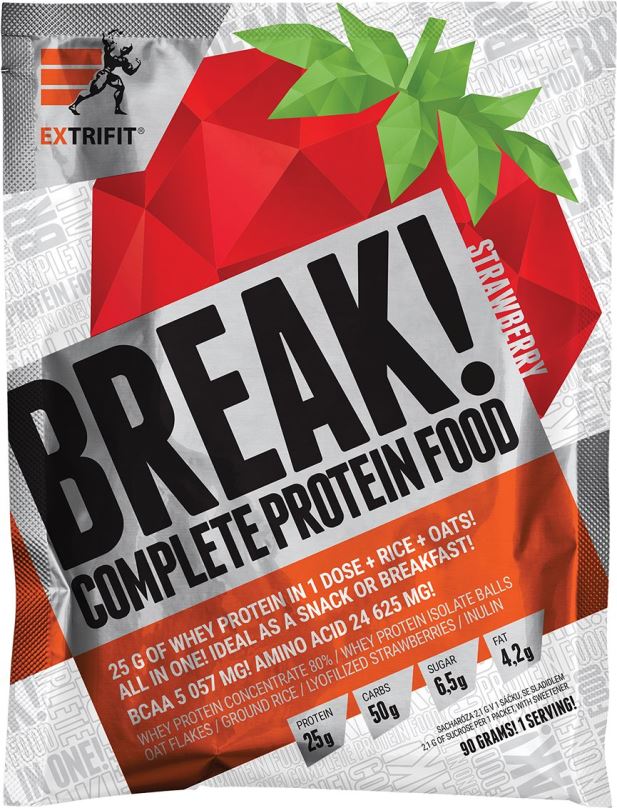 Smoothie Extrifit Break! Protein Food 90 g strawberry
