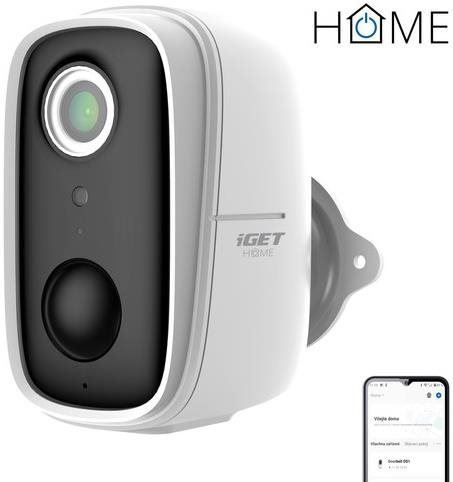 IP kamera iGET HOME Camera CS9 Battery - bateriová IP FullHD kamera s detekcí pohybu a nočním viděním, 2x držá