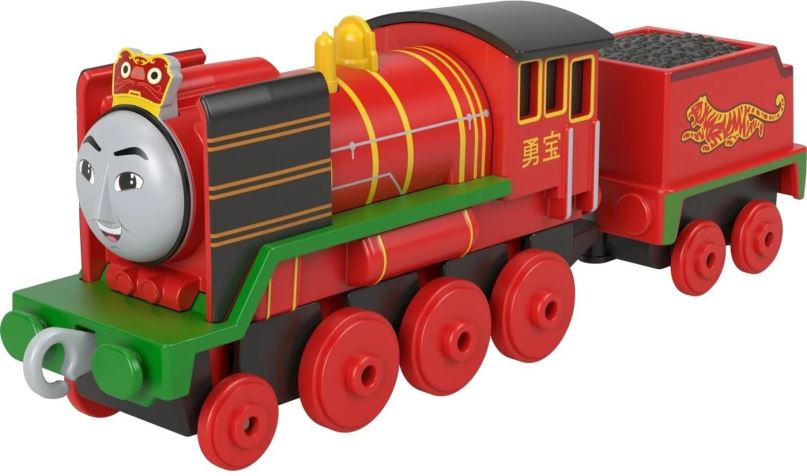 Vláček Mattel Tomáš a přátelé Tahací kovová mašinka s vagónem Yong Bao