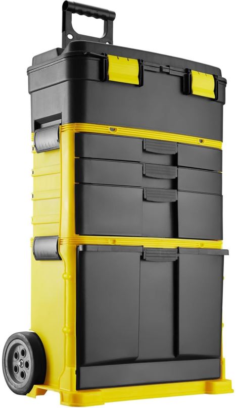 Box na nářadí Tectake Pojízdný box na nářadí Stipe, černá/žlutá
