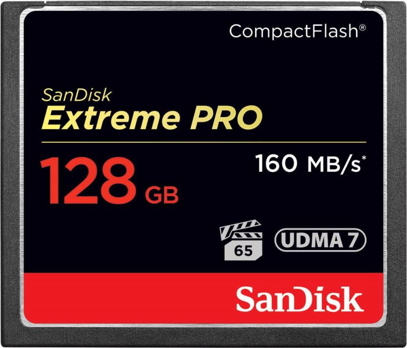 Paměťová karta SanDisk Compact Flash 128GB 1000x Extreme Pro