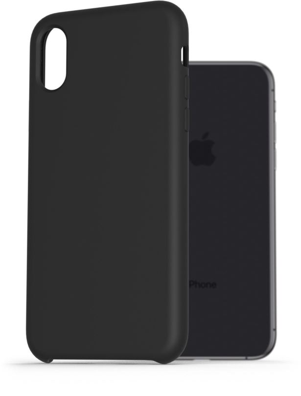 Kryt na mobil AlzaGuard Premium Liquid Silicone Case pro iPhone X / Xs černé