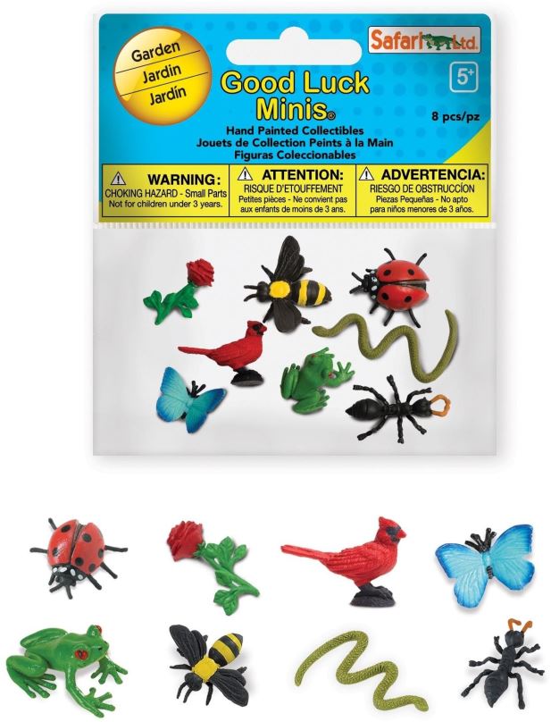 Set figurek a příslušenství Safari Ltd. Good Luck Minis Funpack - Zahrada