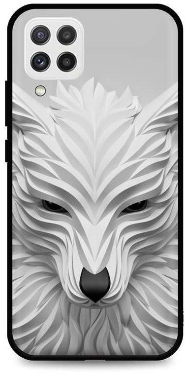 Kryt na mobil TopQ LUXURY Samsung A22 pevný Bílý vlk 65643