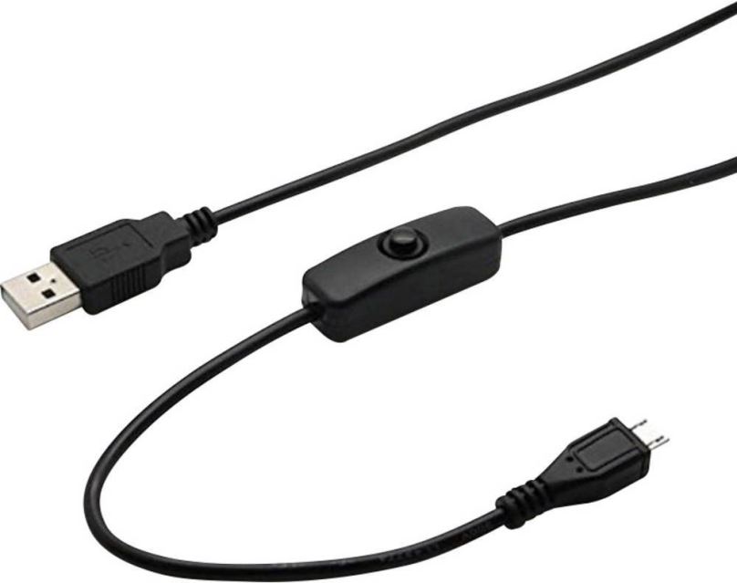 Napájecí kabel Raspberry Pi USB-A/USB-B napájecí kabel s vypínačem