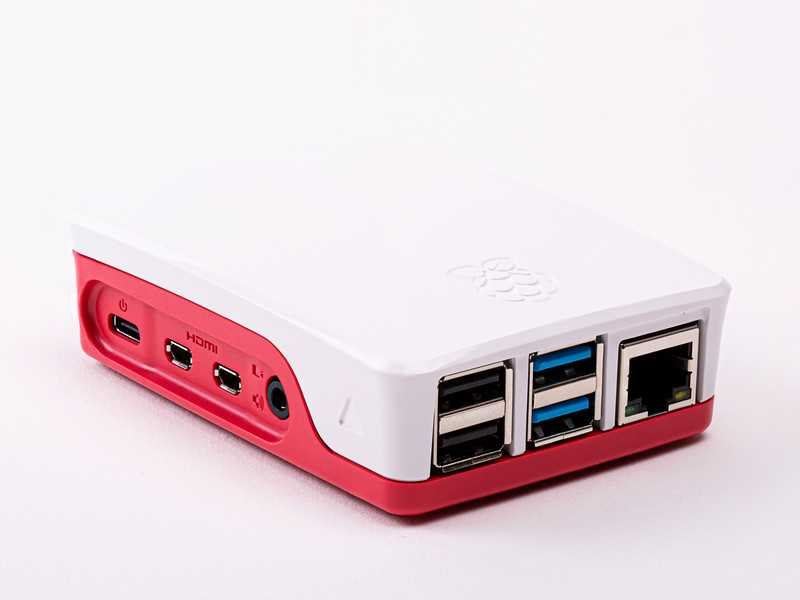 Pouzdro na minipočítač Raspberry Pi case bílá/červená