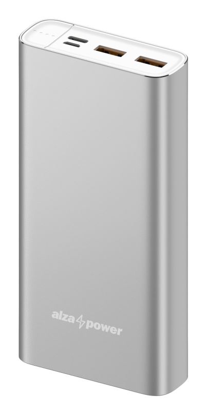 Powerbanka AlzaPower Metal 20000mAh Fast Charge + PD3.0 stříbrná
