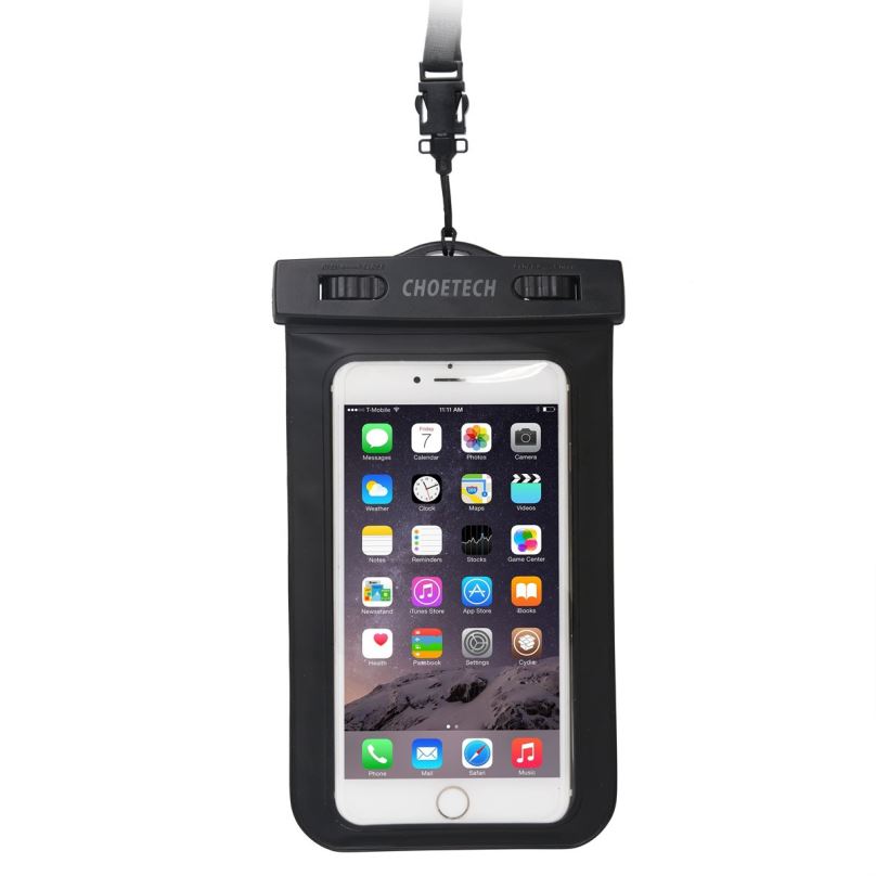 Pouzdro na mobil ChoeTech Waterproof Bag for Smartphones Black