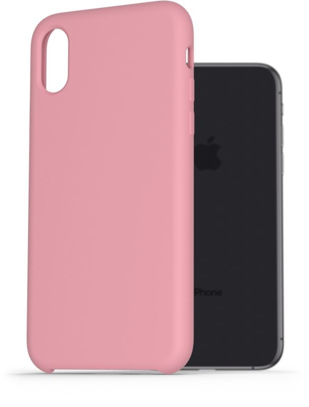 Kryt na mobil AlzaGuard Premium Liquid Silicone Case pro iPhone X / Xs růžové