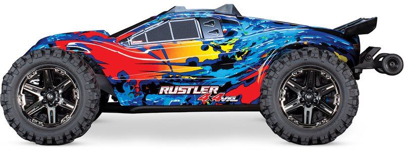 RC auto Traxxas Rustler 1:10 VXL 4WD TQi RTR červený