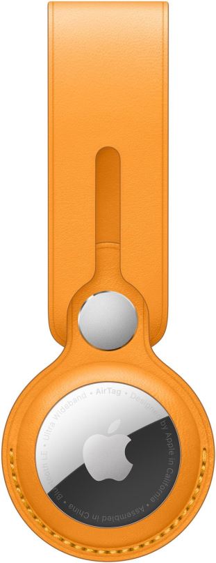 AirTag poutko Apple AirTag kožené poutko - měsíčkově oranžová