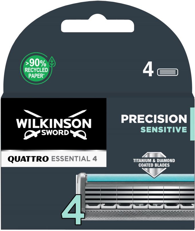 Pánské náhradní hlavice WILKINSON Quattro Essential Precision Sensitive 4 ks