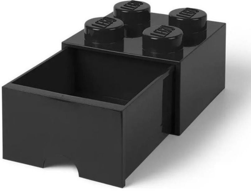 Úložný box LEGO stolní box 4 se zásuvkou - černá