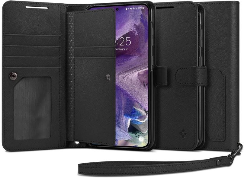 Kryt na mobil Spigen Wallet S Plus Black Samsung Galaxy S23