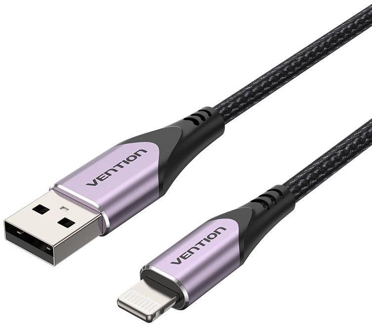 Datový kabel Vention MFi Lightning to USB Cable Purple 1m Aluminum Alloy Type