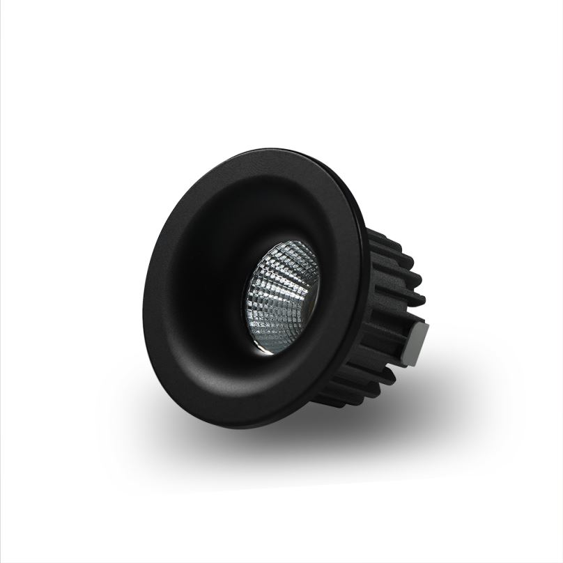 Podhledové stmívatelné LED bodové svítidlo MINALOX LED DOWNLIGHT D48 DUALWHITE 3W 24V 60° 1800K 4500K Black