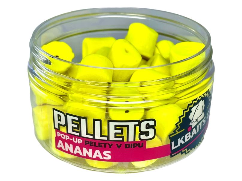 LK Baits Pop-Up Pelety v dipu Ananas 40g 12mm