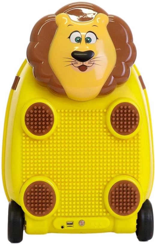 Dětský kufr Dětský kufr na dálkové ovládání s mikrofonem (Lvíček-žlutý), PD Toys 3708, 46 x 33,5 x 30,5cm