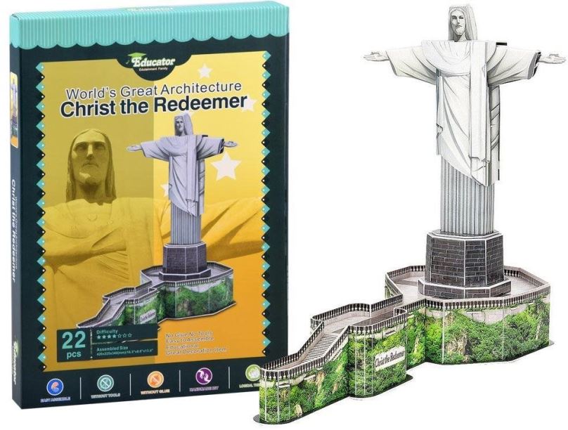 EDUCATOR 3D puzzle Socha Krista Spasitele 22 dílků
