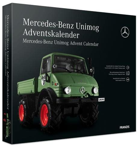 Adventní kalendář Franzis adventní kalendář Mercedes-Benz Unimoq se zvukem 1:43