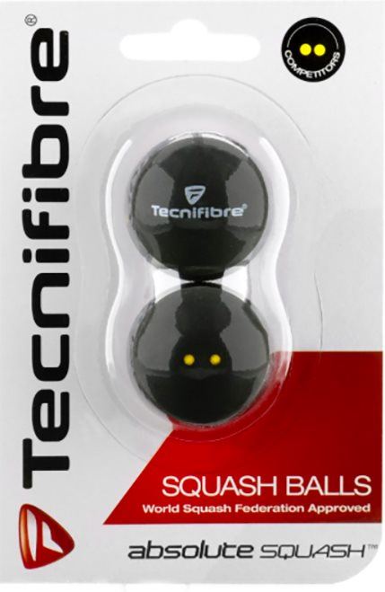 Squashový míč Tecnifibre dvoutečkové žluté