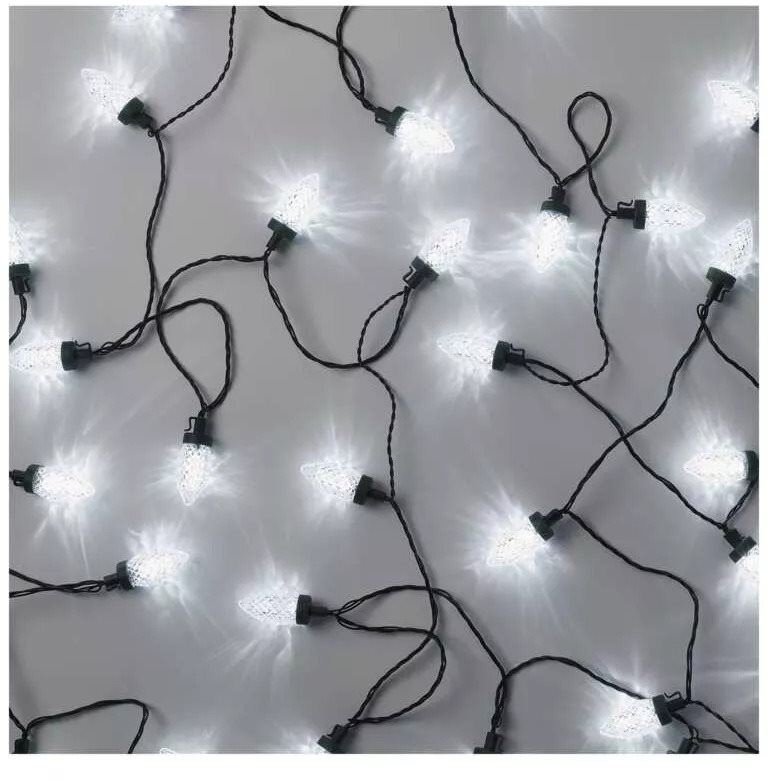 Světelný řetěz EMOS LED vánoční řetěz – šišky, 9,8 m, venkovní i vnitřní, studená bílá, programy