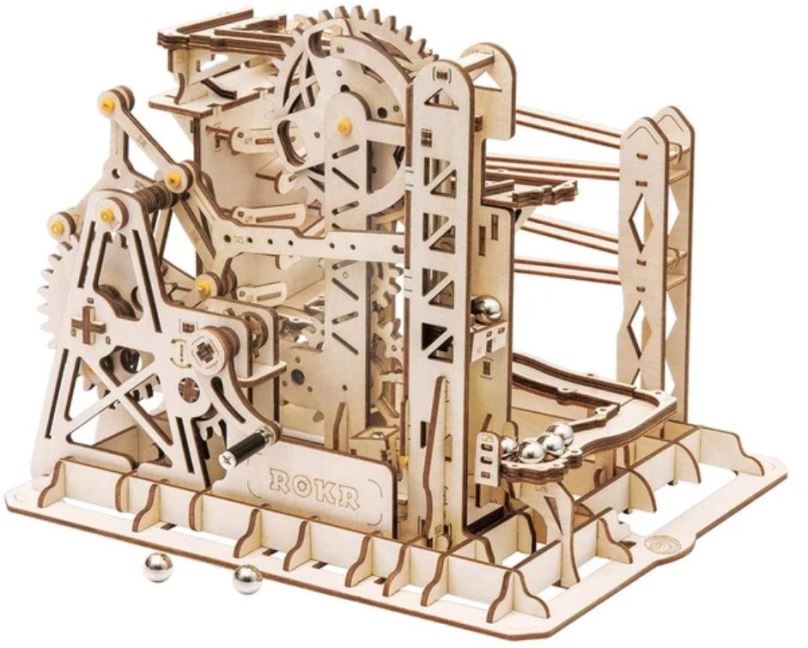 3D puzzle Robotime Rokr 3D dřevěné puzzle Kuličková dráha: Explorer 260 dílků