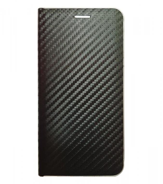 Pouzdro na mobil R2Invest Kožené pouzdro CARBON pro LG K40 - černé