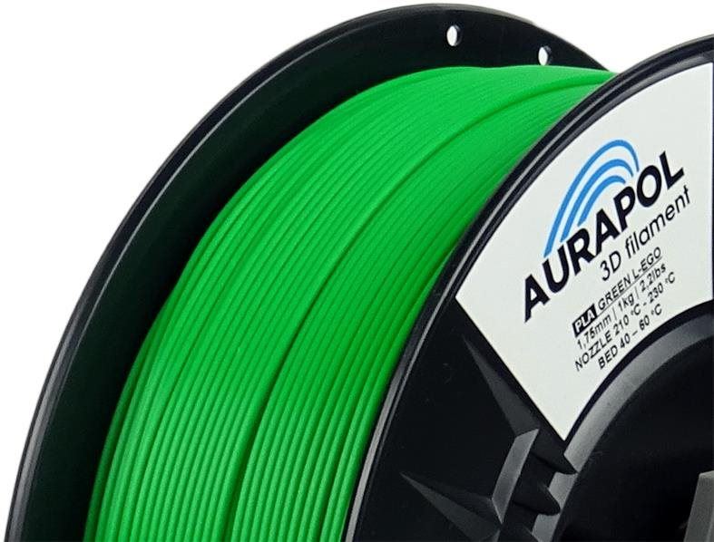 Filament AURAPOL PLA HT110 3D Filament Zelená 1 kg 1,75 mm