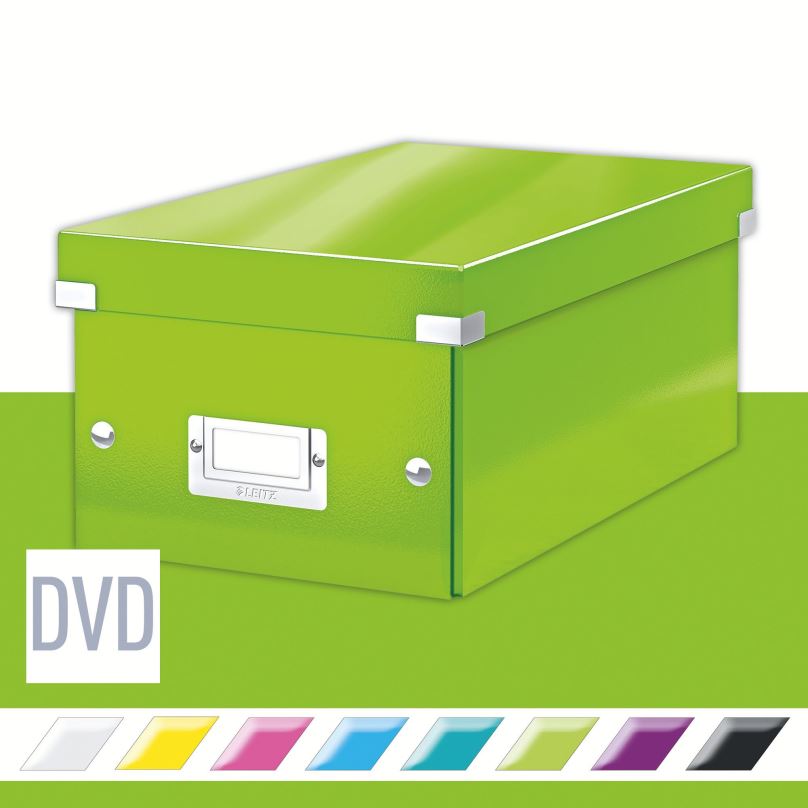 Archivační krabice LEITZ WOW Click & Store DVD 20.6 x 14.7 x 35.2 cm, zelená