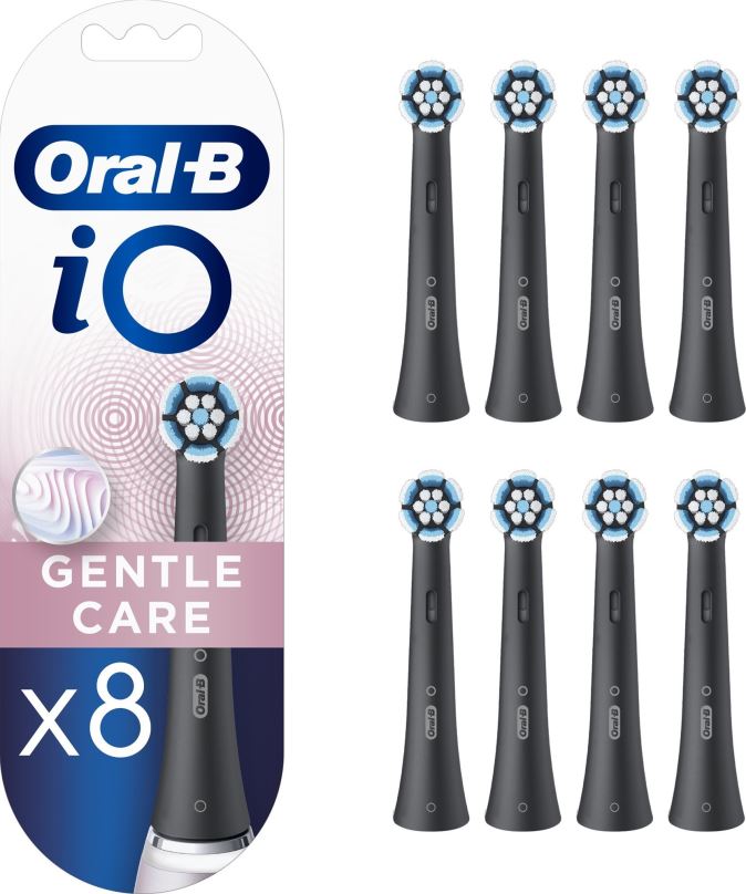 Náhradní hlavice k zubnímu kartáčku Oral-B iO Gentle Care Kartáčkové Hlavy, Balení 8ks