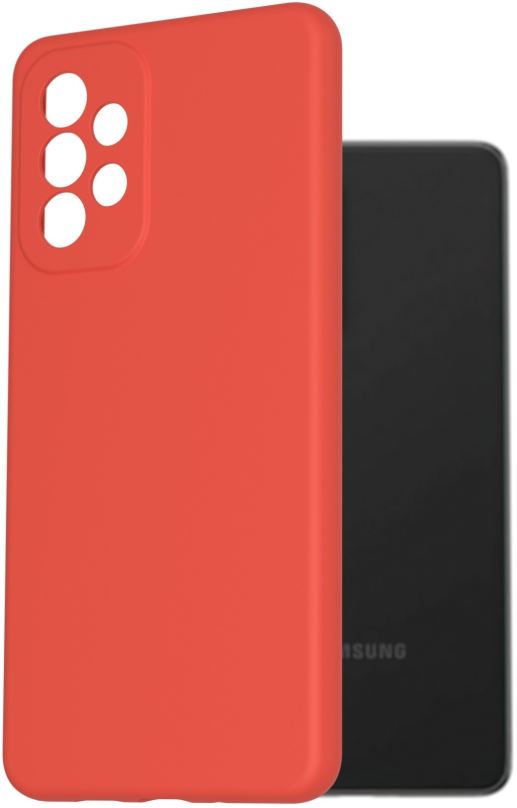 Kryt na mobil AlzaGuard Premium Liquid Silicone Case pro Samsung Galaxy A73 červené