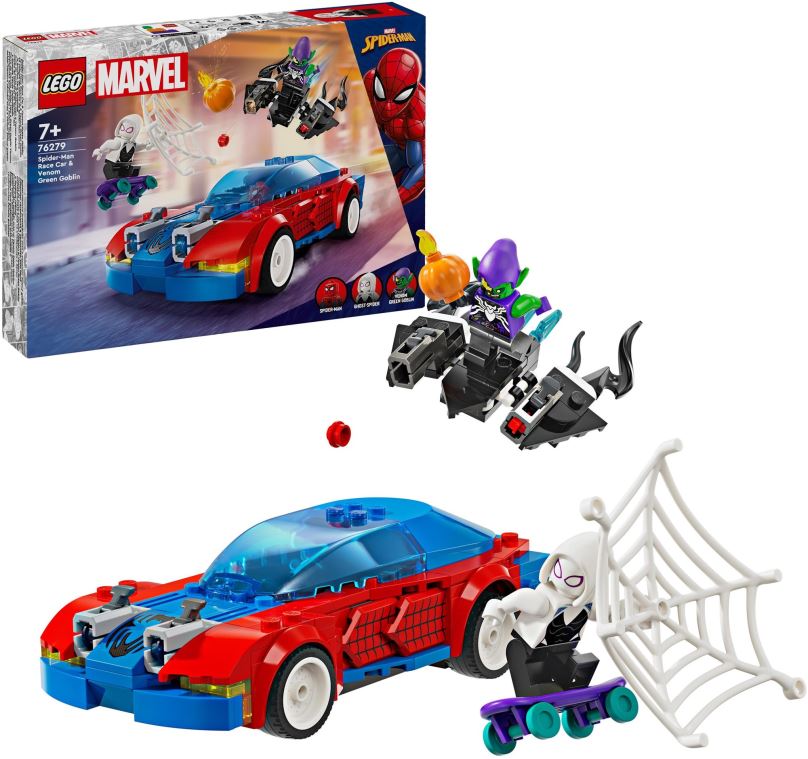 LEGO stavebnice LEGO® Marvel 76279 Spider-Manovo závodní auto a Venom Zelený goblin