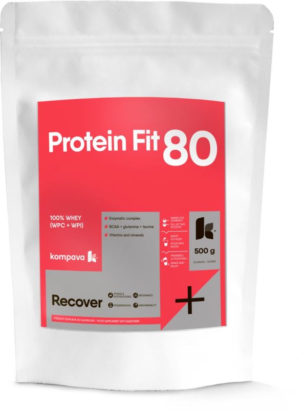 Protein Kompava ProteinFit 80, 500g, vanilka