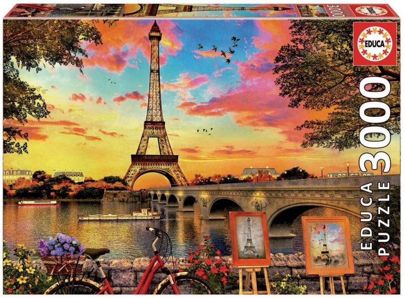 Puzzle Educa Puzzle Západ slunce v Paříži 3000 dílků