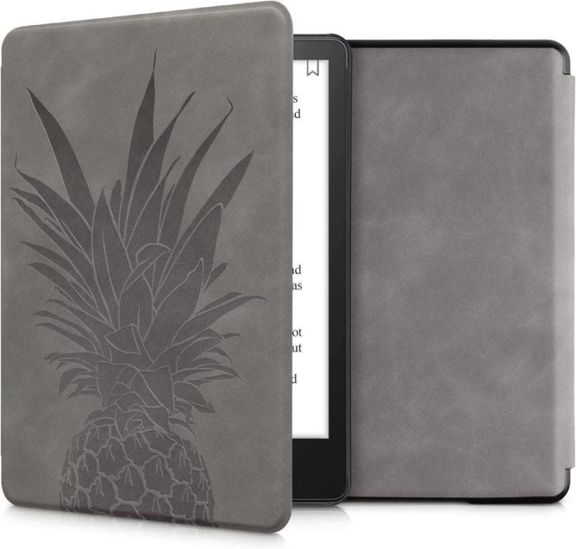Pouzdro na čtečku knih KW Mobile - Pineapple Shrub - KW5625718 - pouzdro pro Amazon Kindle Paperwhite 5 (2021) - šedé
