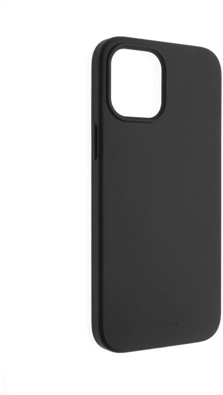 Kryt na mobil FIXED Flow Liquid Silicon case pro Apple iPhone 12 Pro Max černý