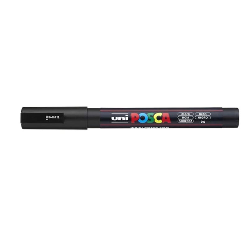 POSCA akrylový popisovač PC-3M, 0,9-1,3 mm Barva: Černá