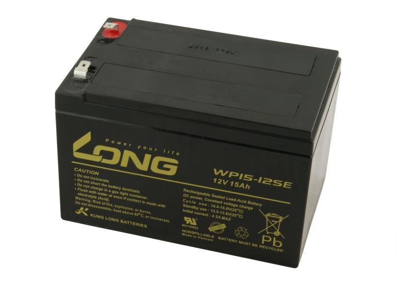 Trakční baterie Long 12V 15Ah olověný akumulátor DeepCycle AGM F2 (WP15-12SE)