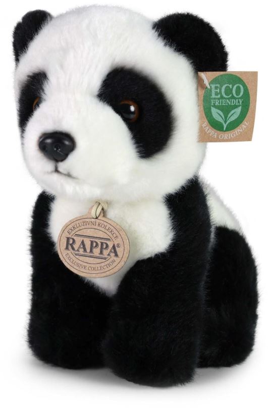Plyšák RAPPA Plyšová panda sedící 18 cm, Eco-Friendly