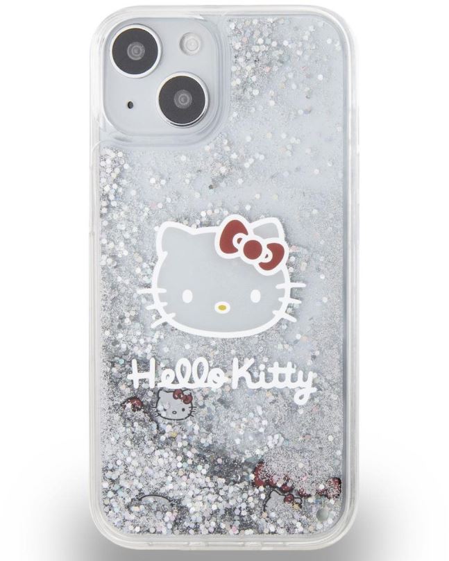 Kryt na mobil Hello Kitty Liquid Glitter Electroplating Head Logo Zadní Kryt pro iPhone 12/12 Pro Transparent