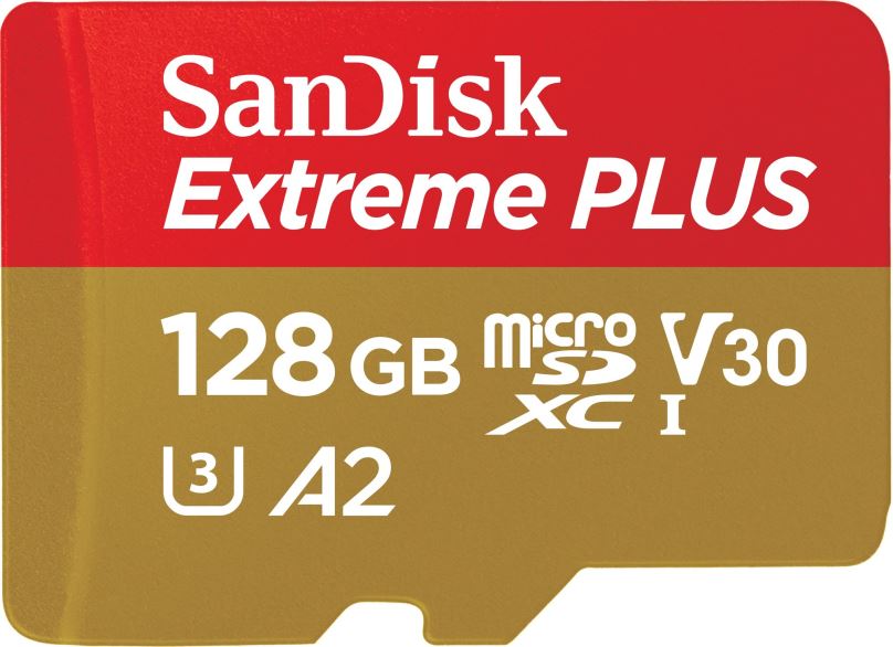 Paměťová karta SanDisk microSDXC 128GB Extreme PLUS + Rescue PRO Deluxe + SD adaptér