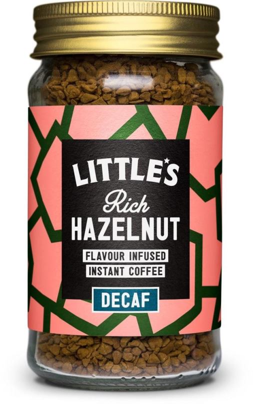 Káva Little's Bezkofeinová instatní káva s příchutí oříšku