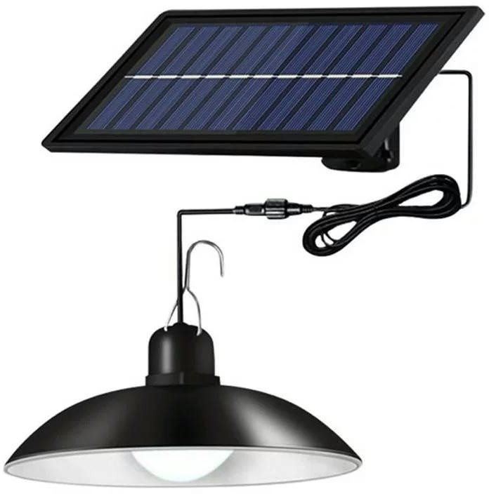 Zahradní osvětlení Pronett XJ4623 Solární závěsná Led lampa na zahradu s dálkovým ovládáním, černá